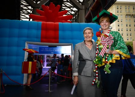 TAC CEO Janet Dore and TAC client Micaela Henderson at the be present launch