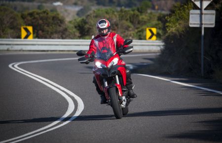 Riding a Motorcycle on the road 