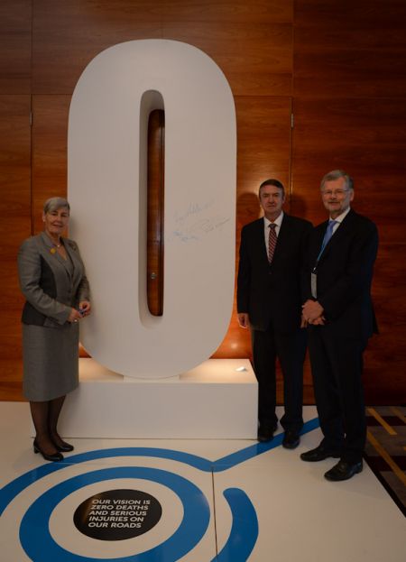 Stakeholders standing next to the towards zero