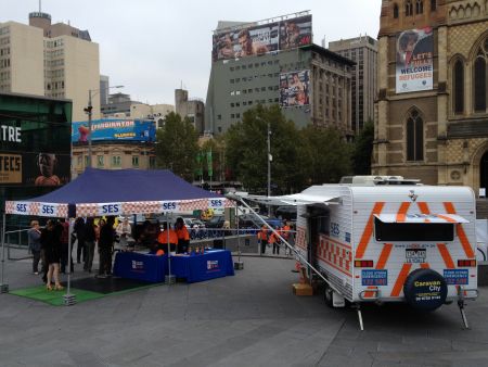 SES tent and caravan 