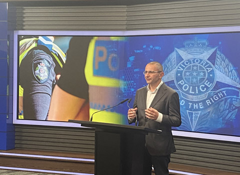 Joe Calafiore at New Year's Day press conference